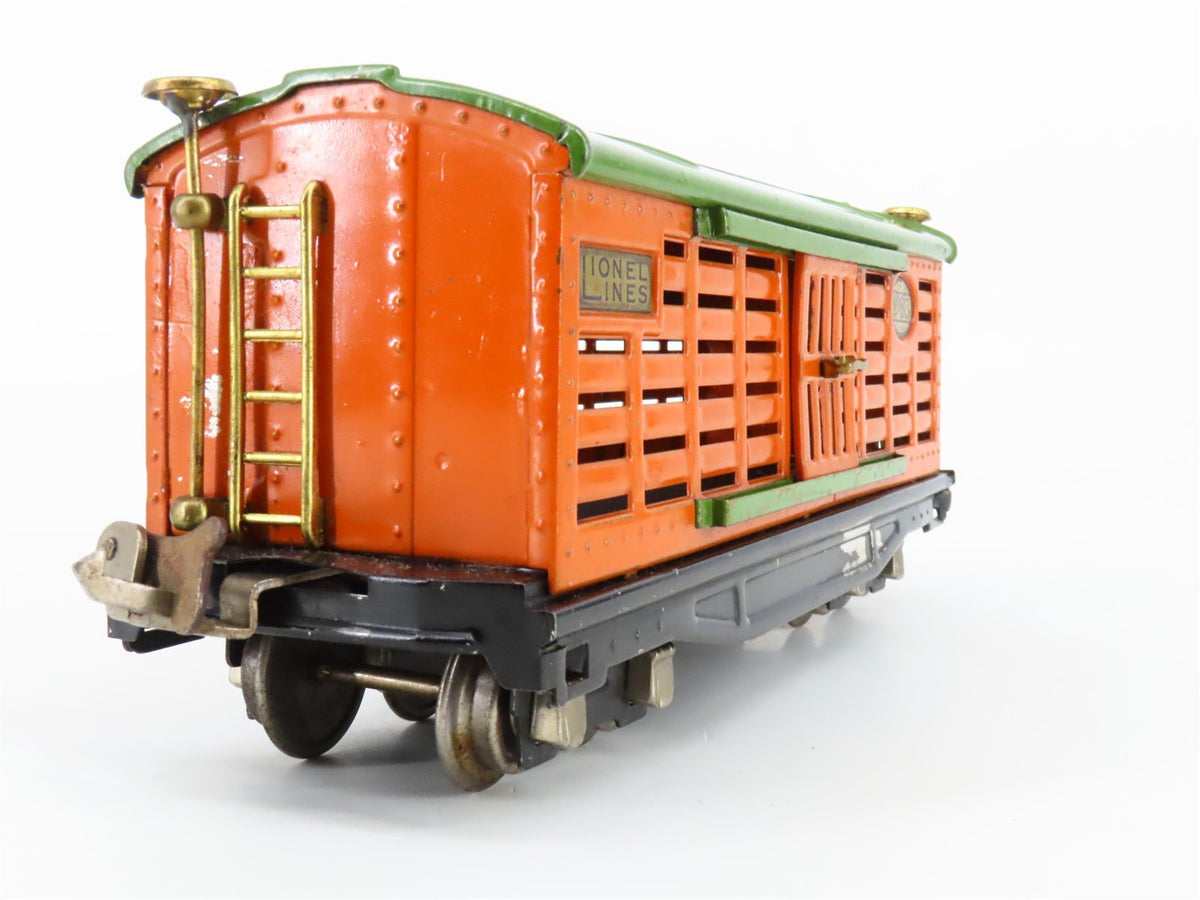 O Gauge 3-Rail Lionel Vintage Prewar Tinplate Lionel Lines Stock/Cattle Car #813