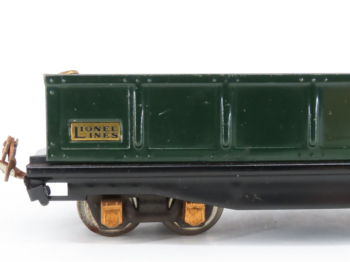 O Gauge 3-Rail Lionel Vintage Prewar Tinplate Lionel Lines Gondola #812