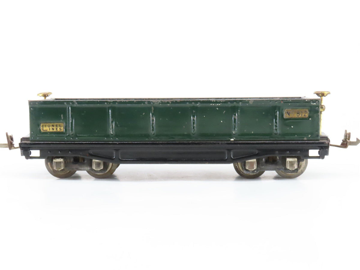 O Gauge 3-Rail Lionel Vintage Prewar Tinplate Lionel Lines Gondola #812