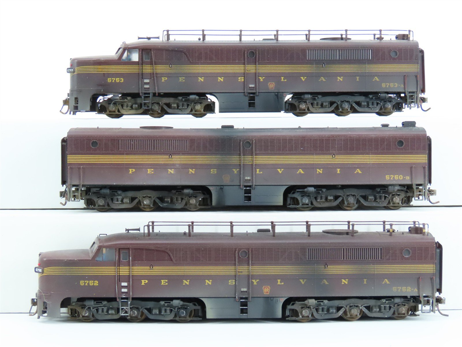 HO Scale Proto 2000 PRR Pennsylvania ALCO PA/B/A Diesel Set - Weathered
