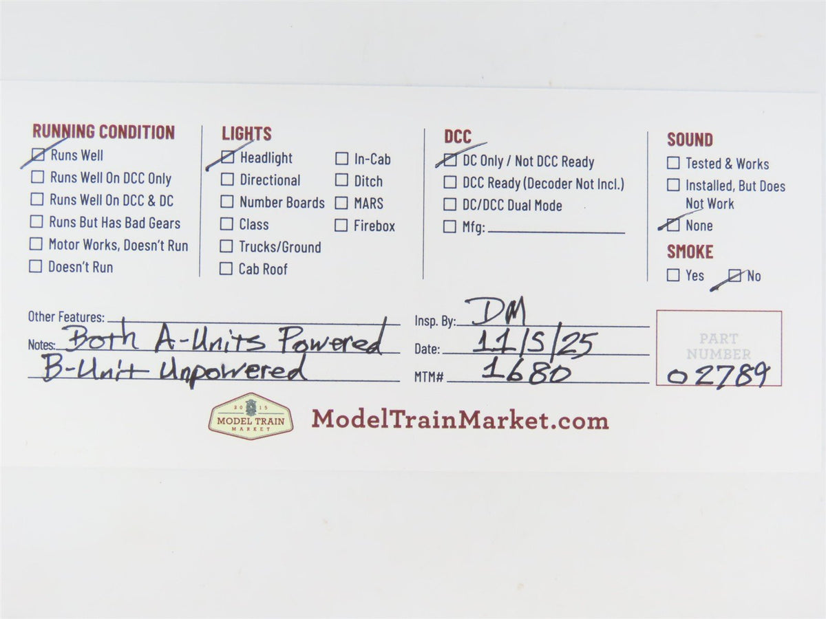 HO Scale Proto 2000 PRR Pennsylvania ALCO PA/B/A Diesel Set - Weathered