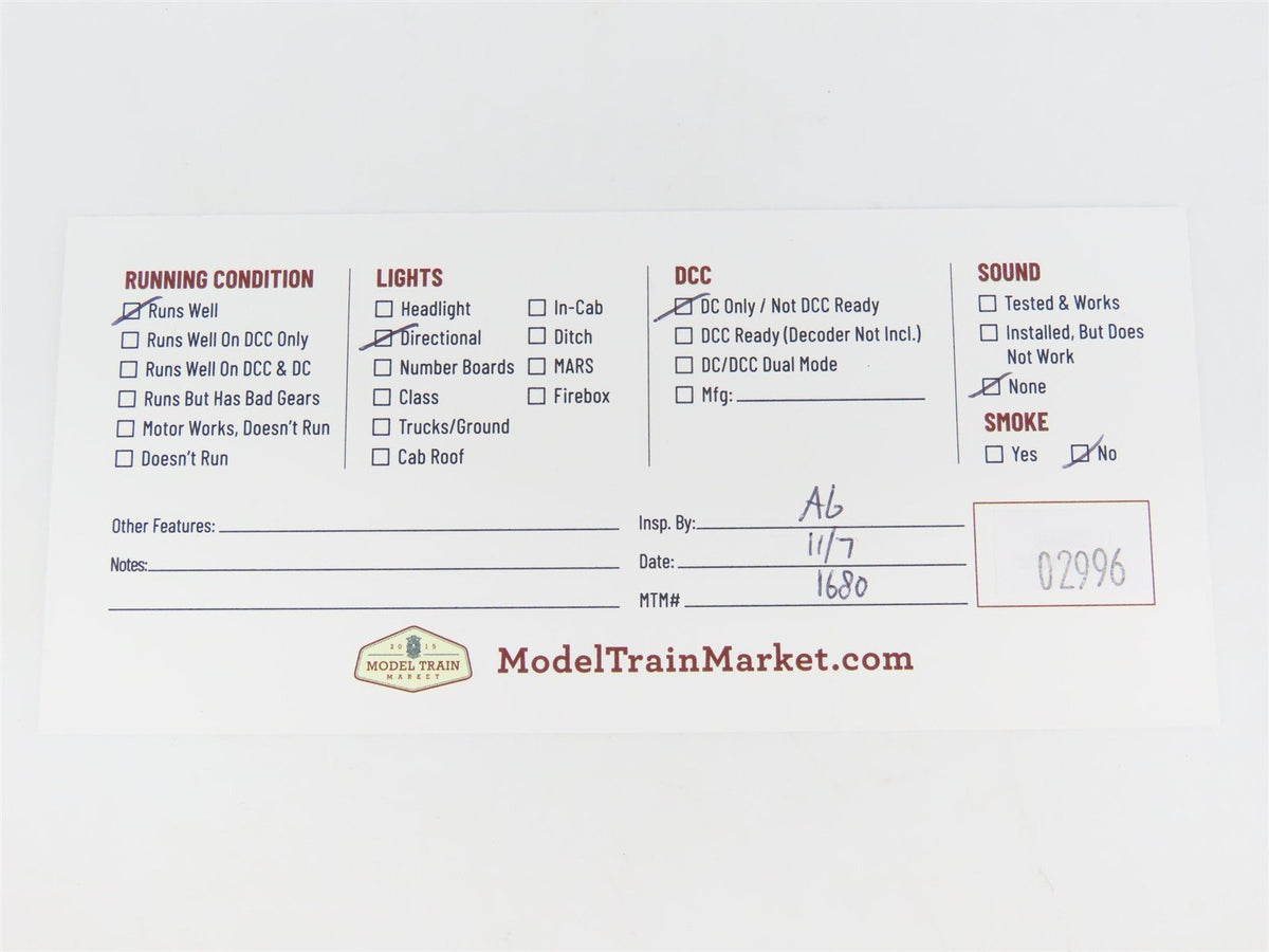 HO Scale AHM PRR Pennsylvania GG1 Electric Locomotive #4843