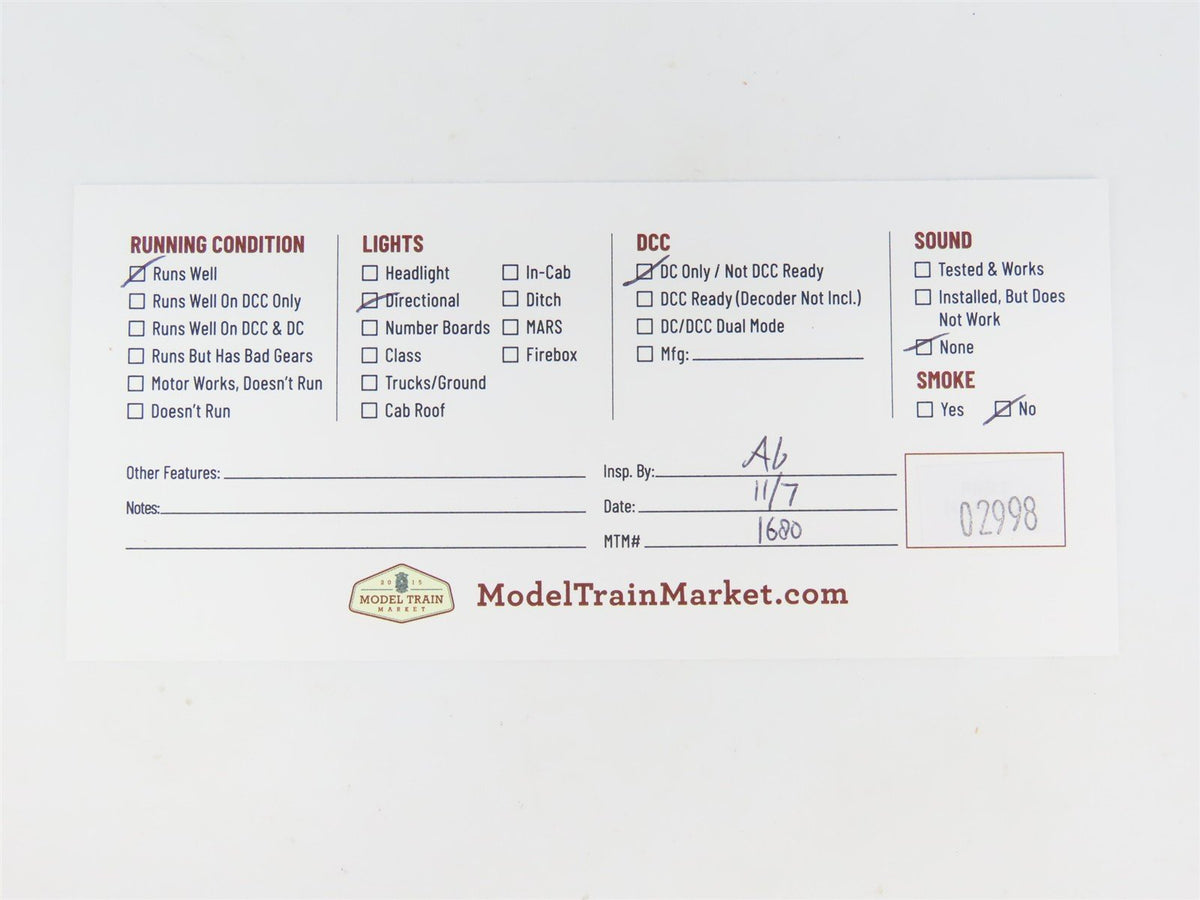 HO Scale AHM PC Penn Central GG1 Electric Locomotive #4892 CUSTOM