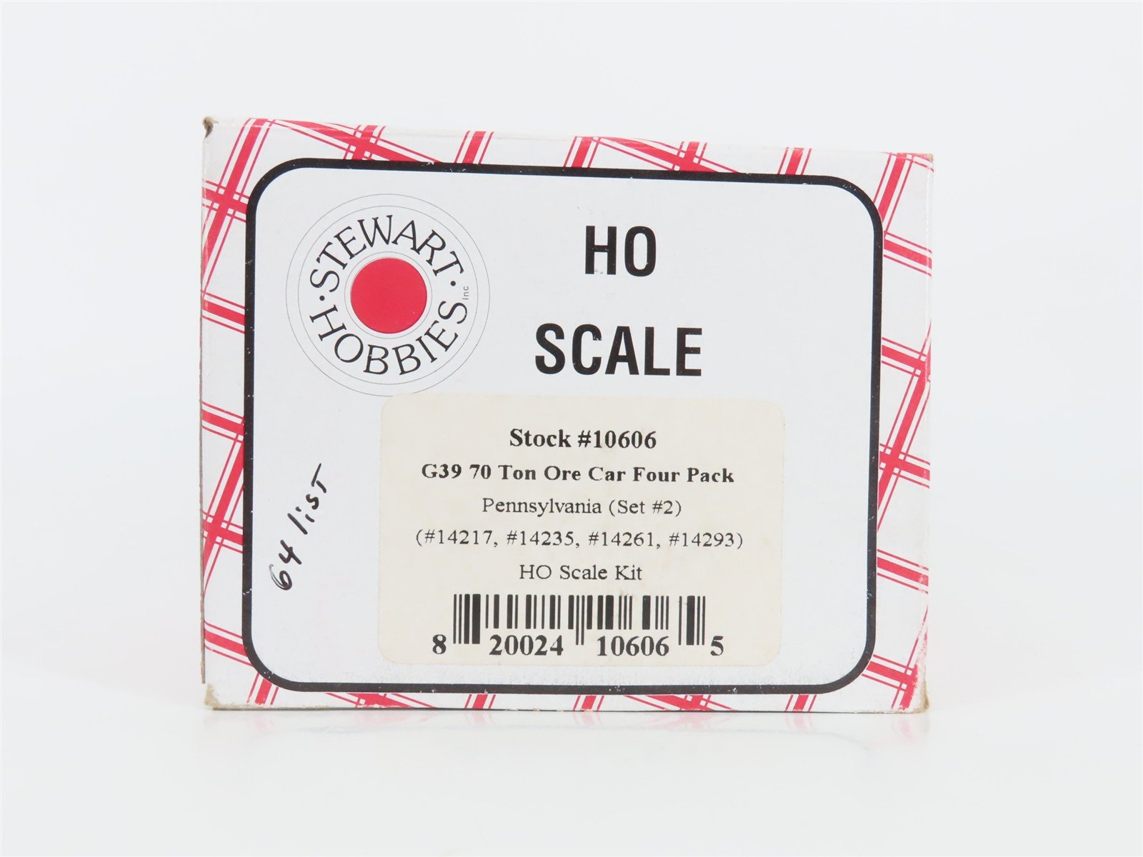 HO Scale Stewart Kit #10606 PRR Pennsylvania 70-Ton Ore Car 4-Pack #2 - SEALED