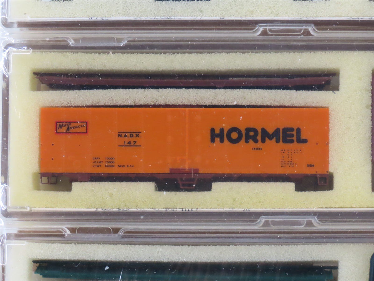 N InterMountain Kits CNJ, NWX, NADX, D&amp;RGW, CIL, AEC &amp; ERIE 40&#39; Box Cars 12-Pack
