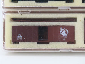 N InterMountain Kits CNJ, NWX, NADX, D&RGW, CIL, AEC & ERIE 40' Box Cars 12-Pack