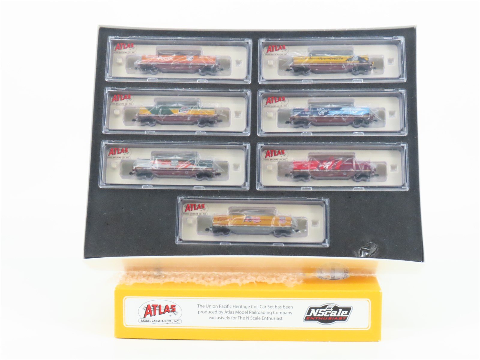 N Scale Atlas NSE UP Union Pacific Heritage Series Coil Cars 7-Unit Set - SEALED