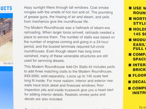 N 1/160 Scale Walthers Cornerstone Kit 933-3261 Modern Roundhouse Add-On Stalls