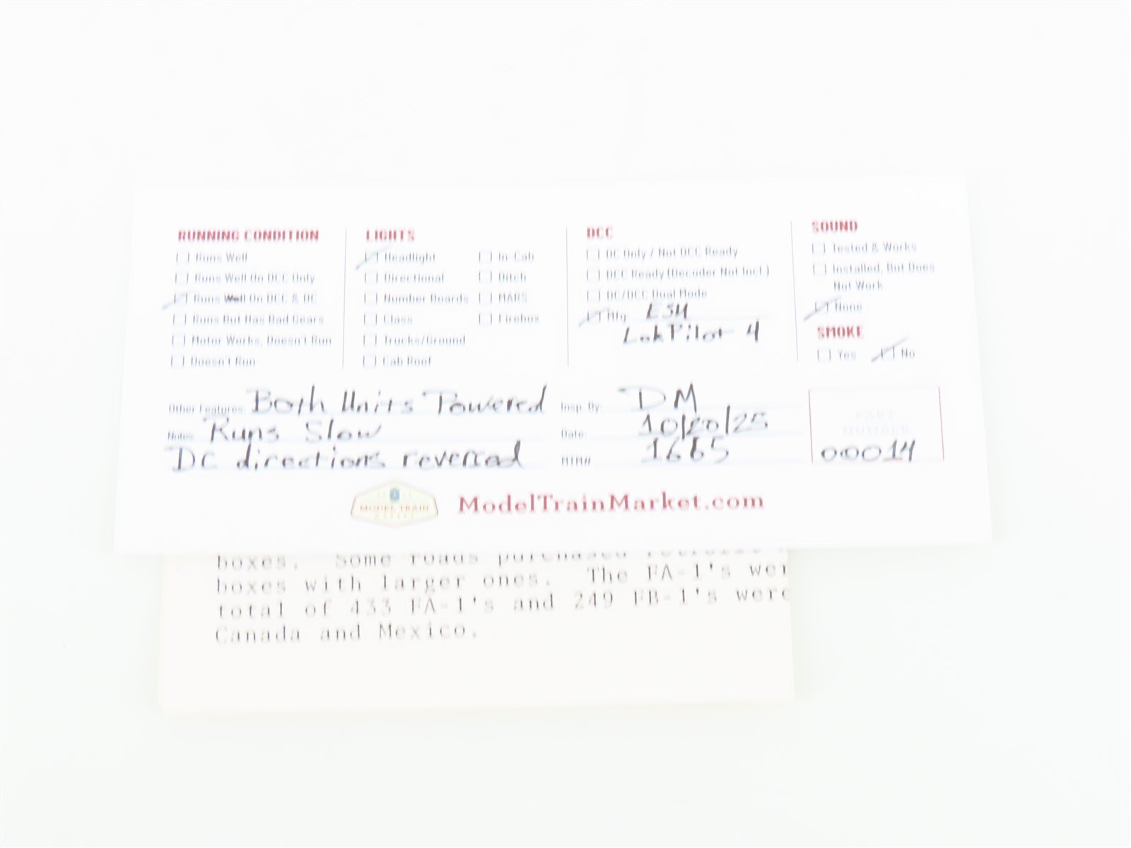 N Scale Key/Samhongsa BRASS 43 UP Union Pacific ALCO FA-1/FB-1 Diesel Set w/ DCC