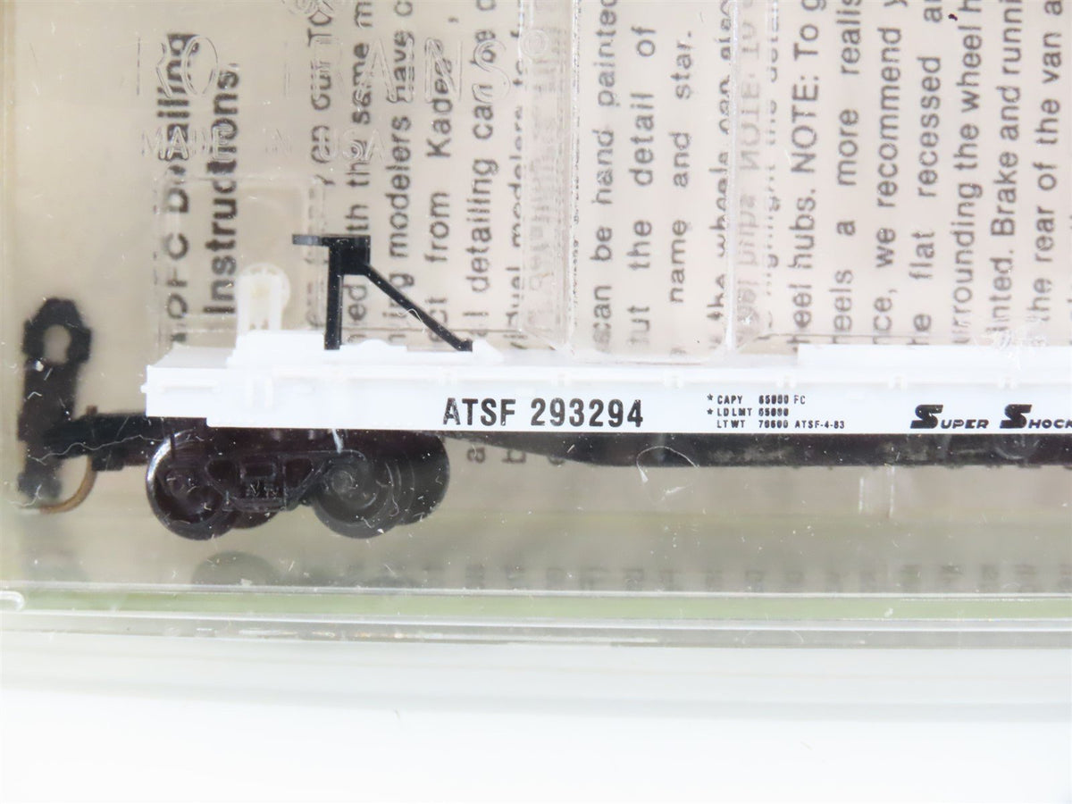 N Kadee Micro-Trains MTL 64012 ATSF 57&#39; TOFC Flat Cars 3-Pack w/Trailers -SEALED