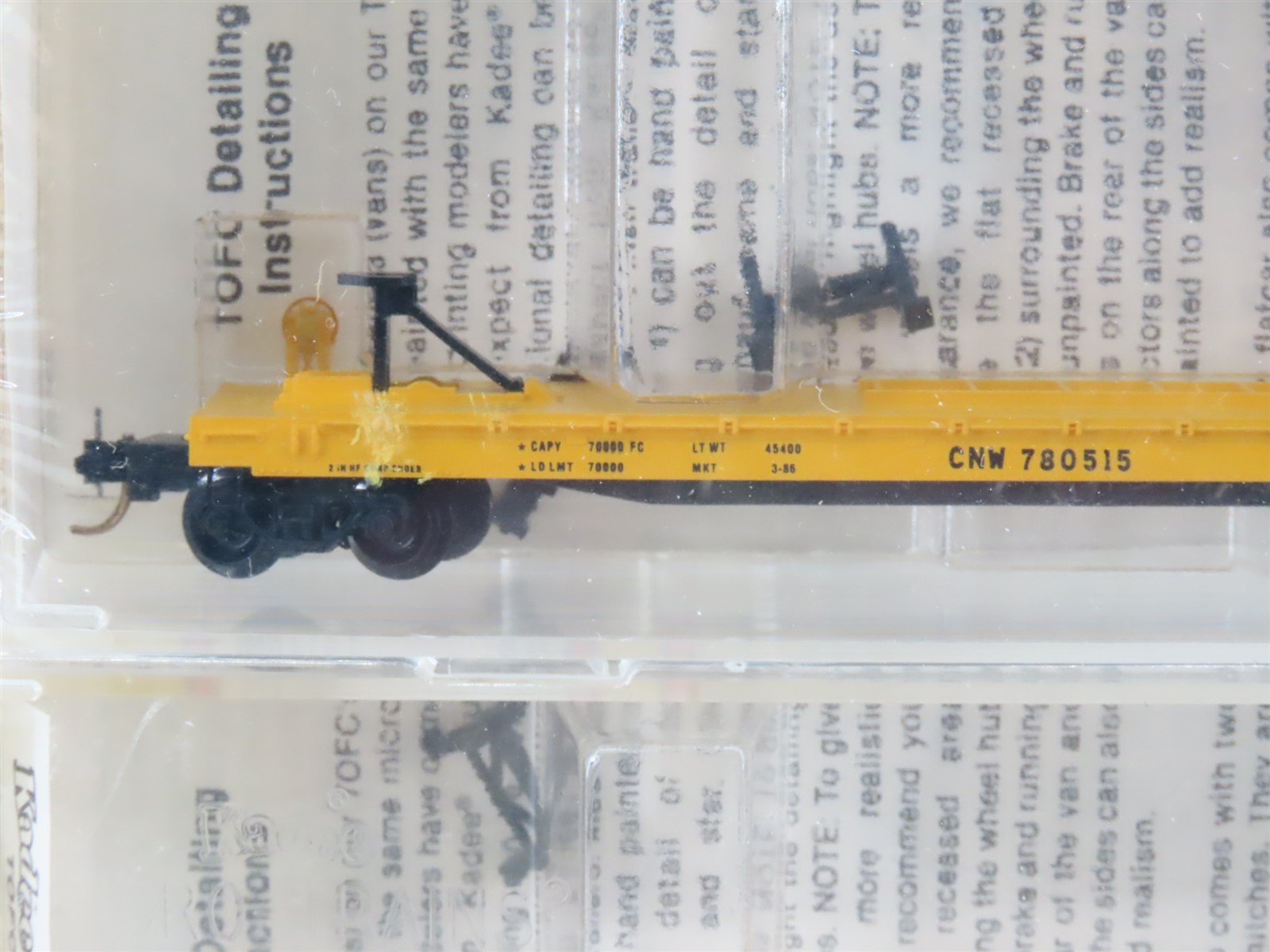 N Kadee Micro-Trains MTL 64022 CNW 57' TOFC Flat Cars 3-Pack w/Trailers - SEALED