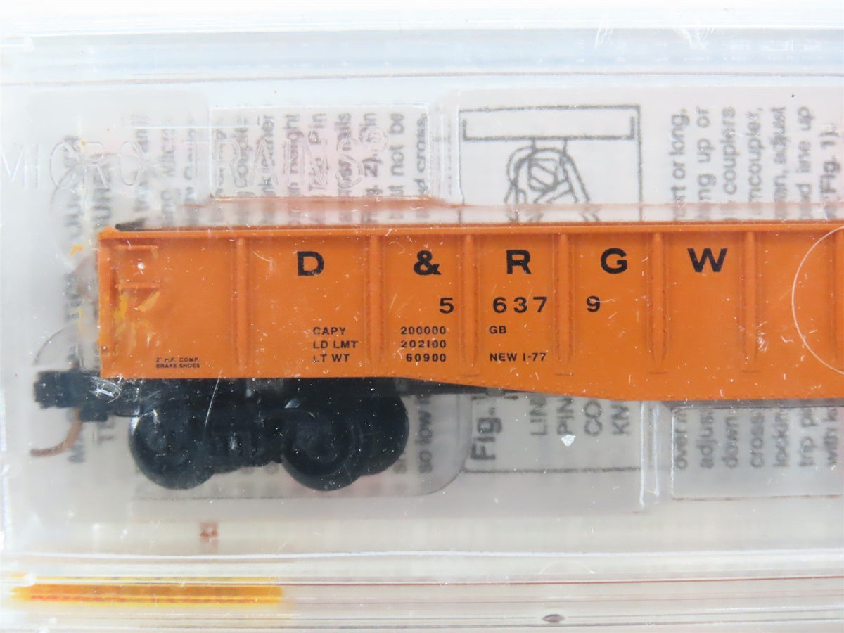 N Micro-Trains MTL 46042 D&amp;RGW Rio Grande 50&#39; Drop-End Gondolas 3-Pack - SEALED