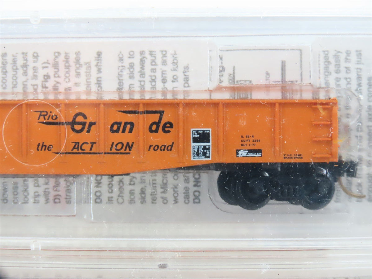 N Micro-Trains MTL 46042 D&amp;RGW Rio Grande 50&#39; Drop-End Gondolas 3-Pack - SEALED