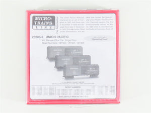 N Scale Micro-Trains MTL 20286-2 UP Union Pacific 40' Box Cars 3-Pack