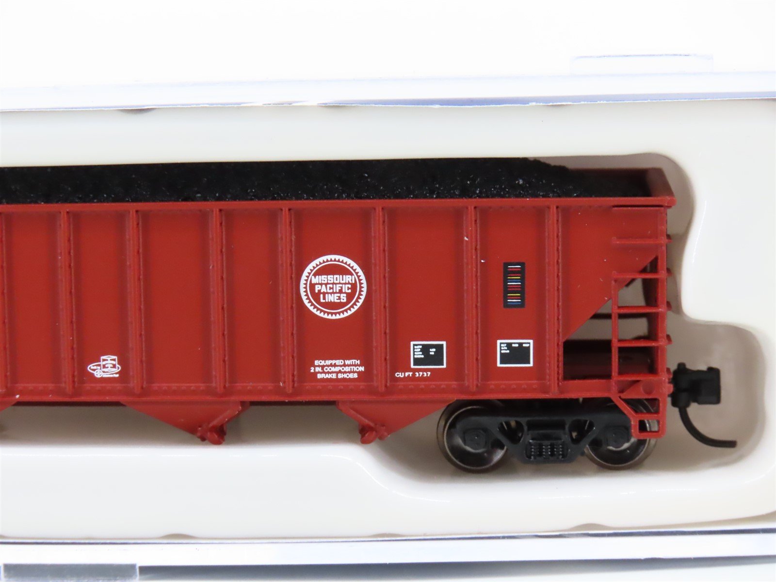 N Scale TrainWorx 2403-17 TP Texas & Pacific 4-Bay Hopper #588289 w/ Load