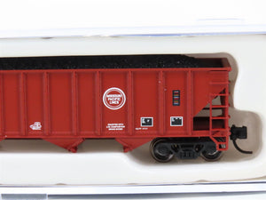 N Scale TrainWorx 2403-17 TP Texas & Pacific 4-Bay Hopper #588289 w/ Load