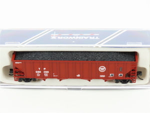 N Scale TrainWorx 2403-17 TP Texas & Pacific 4-Bay Hopper #588289 w/ Load