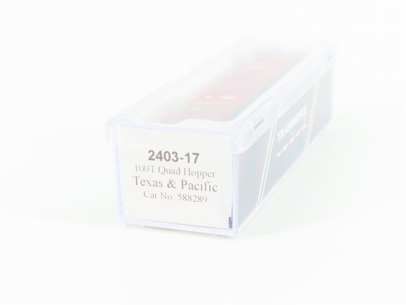 N Scale TrainWorx 2403-17 TP Texas & Pacific 4-Bay Hopper #588289 w/ Load