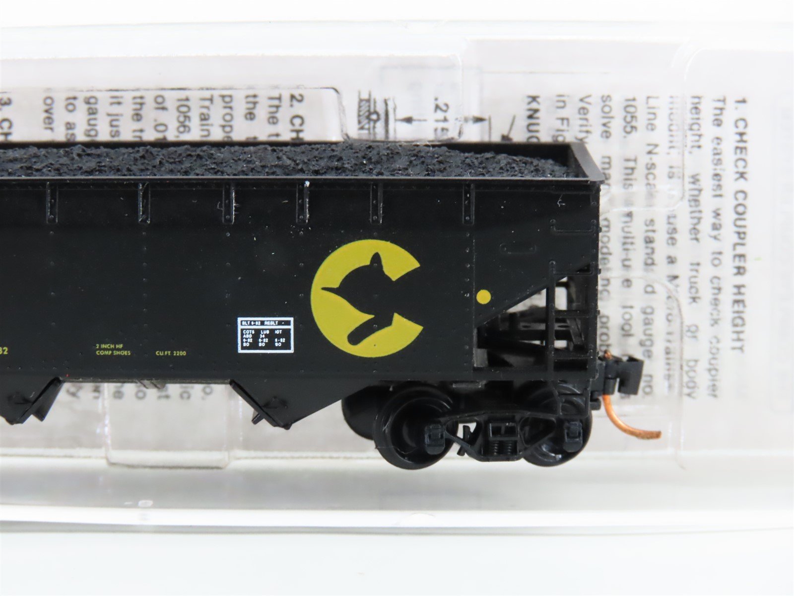 N Scale Micro-Trains MTL 86010 B&O Chessie System 2-Bay Hopper #234915 w/ Load