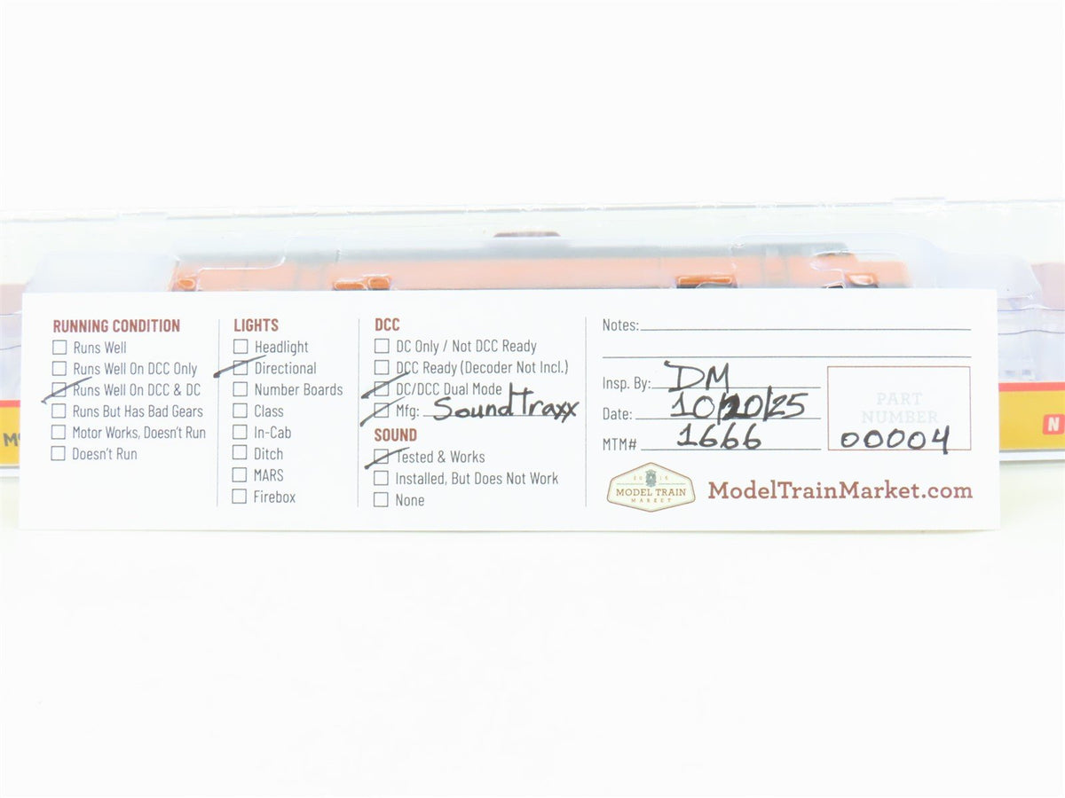 N Scale Athearn 16879 MILW Milwaukee Road EMD FP45 Diesel #3 w/ DCC &amp; Sound