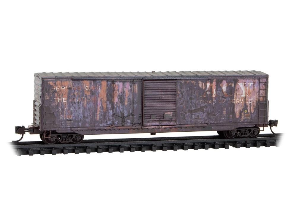 N Micro-Trains MTL 07644530 ACY "Road of Service" 50' Box Car #2320 - Weathered