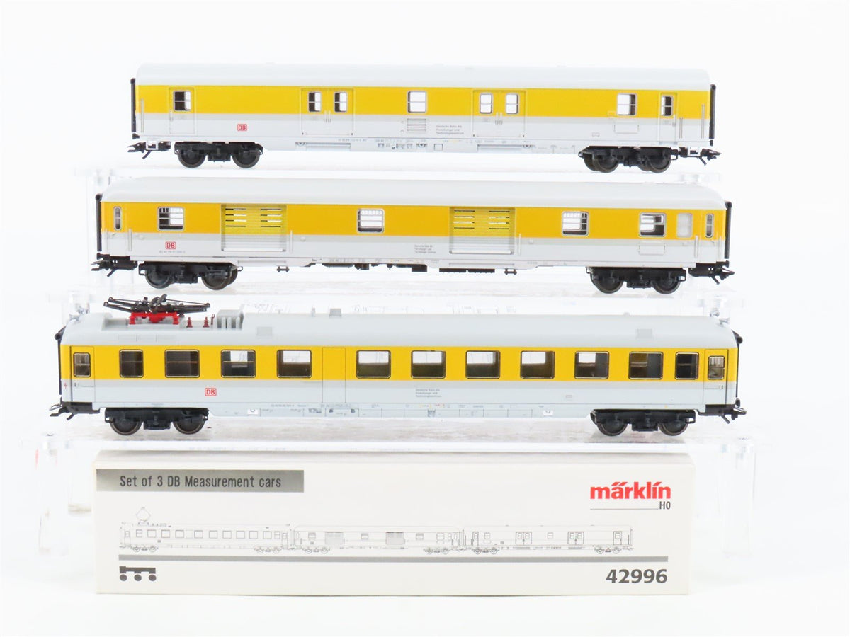 HO 3-Rail AC Marklin 42996 DB-AG Deutsche Bahn &quot;Measurement&quot; Passenger 3-Car Set