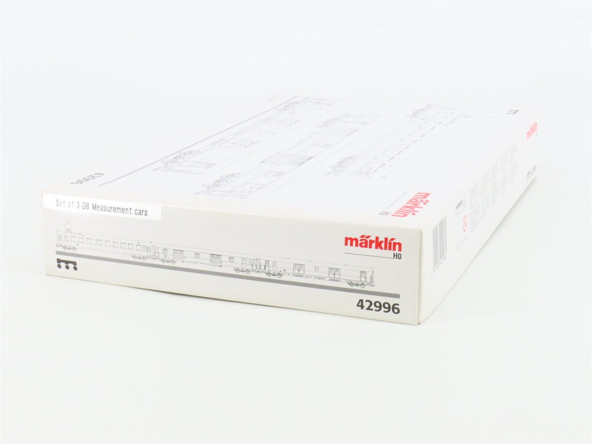 HO 3-Rail AC Marklin 42996 DB-AG Deutsche Bahn &quot;Measurement&quot; Passenger 3-Car Set