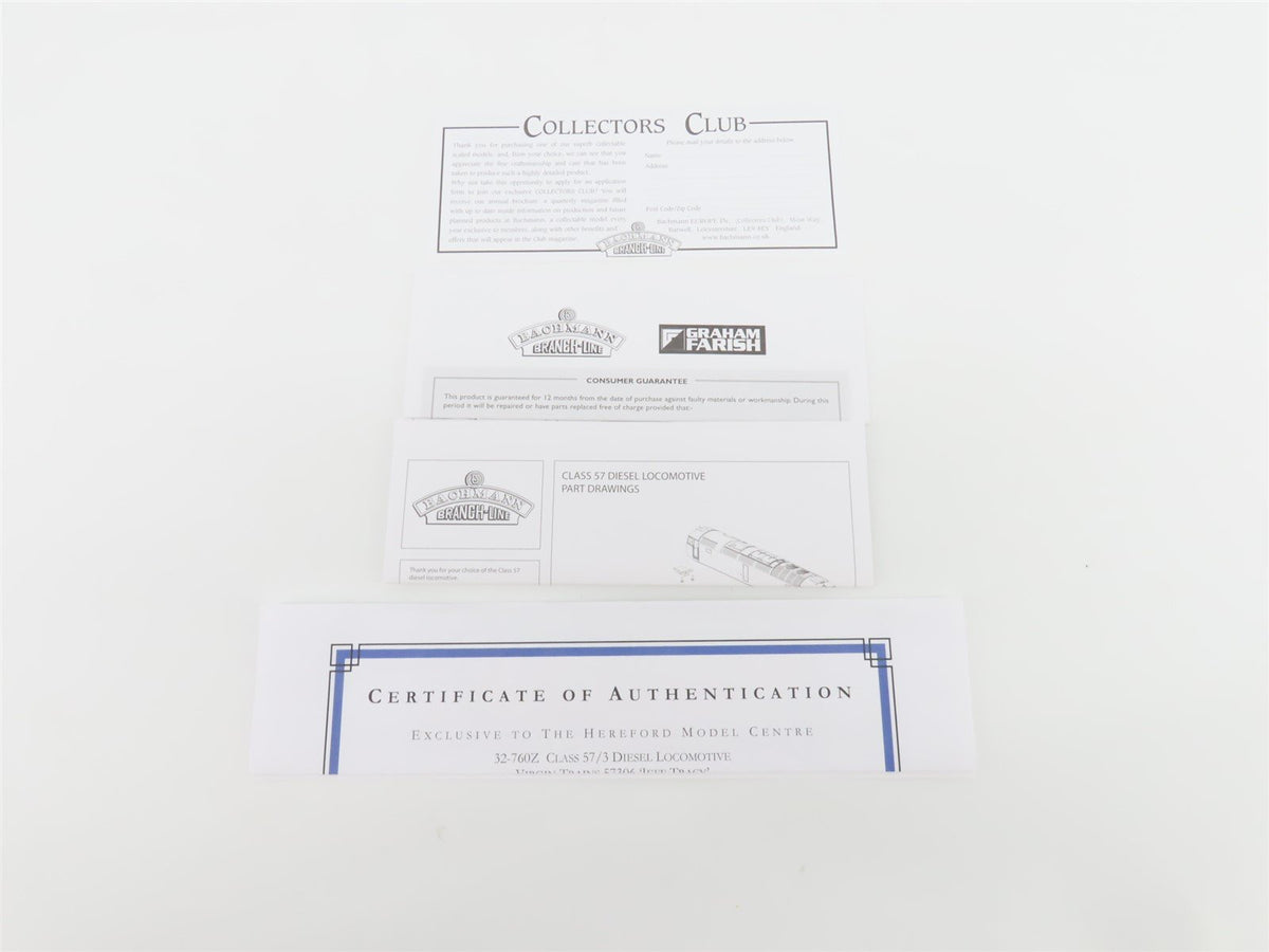 OO Bachmann Branchline 32-760Z Virgin Class 57/3 Diesel #57306 &quot;Jeff Tracy&quot;