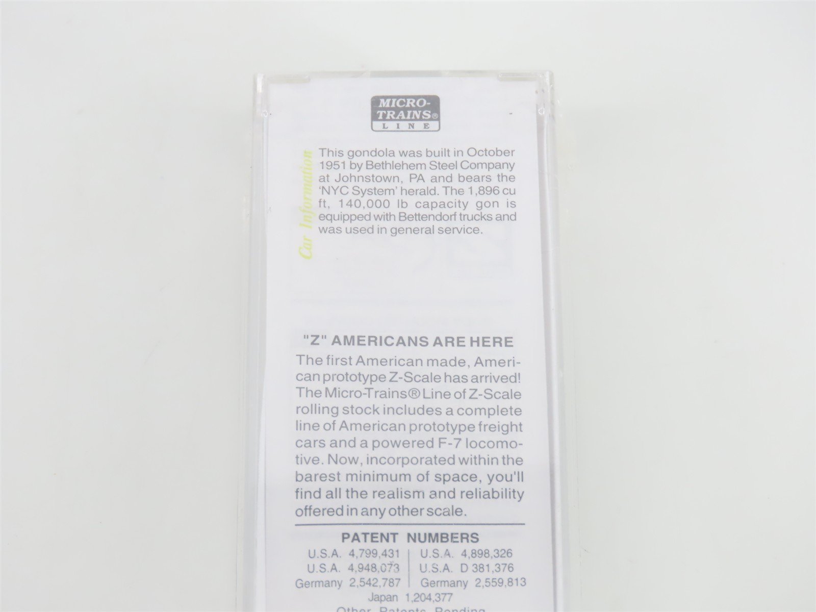 Z Scale Micro-Trains MTL 13102-2 NYC New York Central 50' Gondola #715106 SEALED