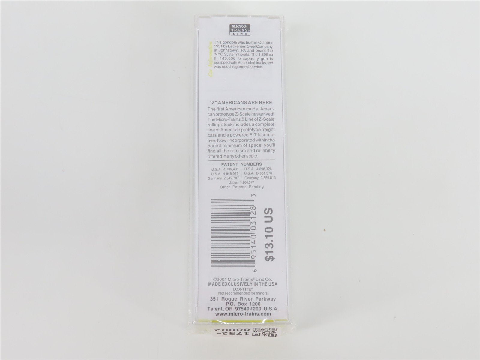 Z Scale Micro-Trains MTL 13102-2 NYC New York Central 50' Gondola #715106 SEALED
