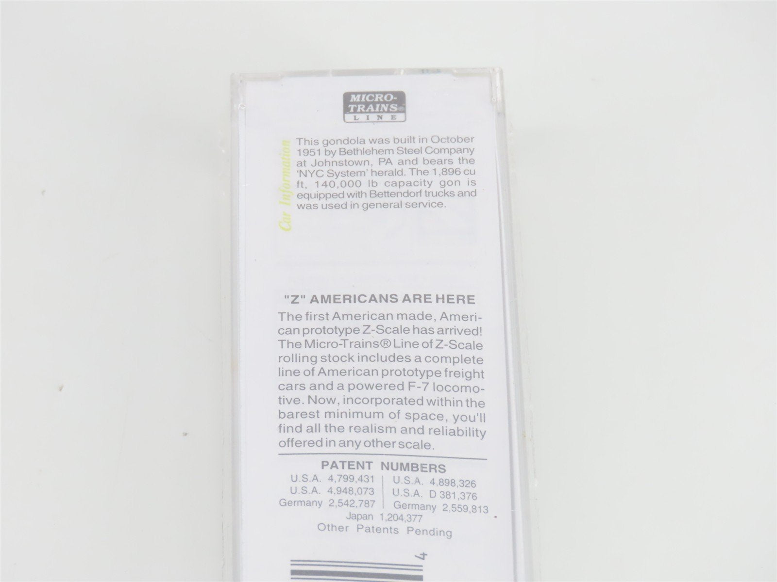 Z Scale Micro-Trains MTL 13102 NYC New York Central 50' Gondola #715106 - SEALED