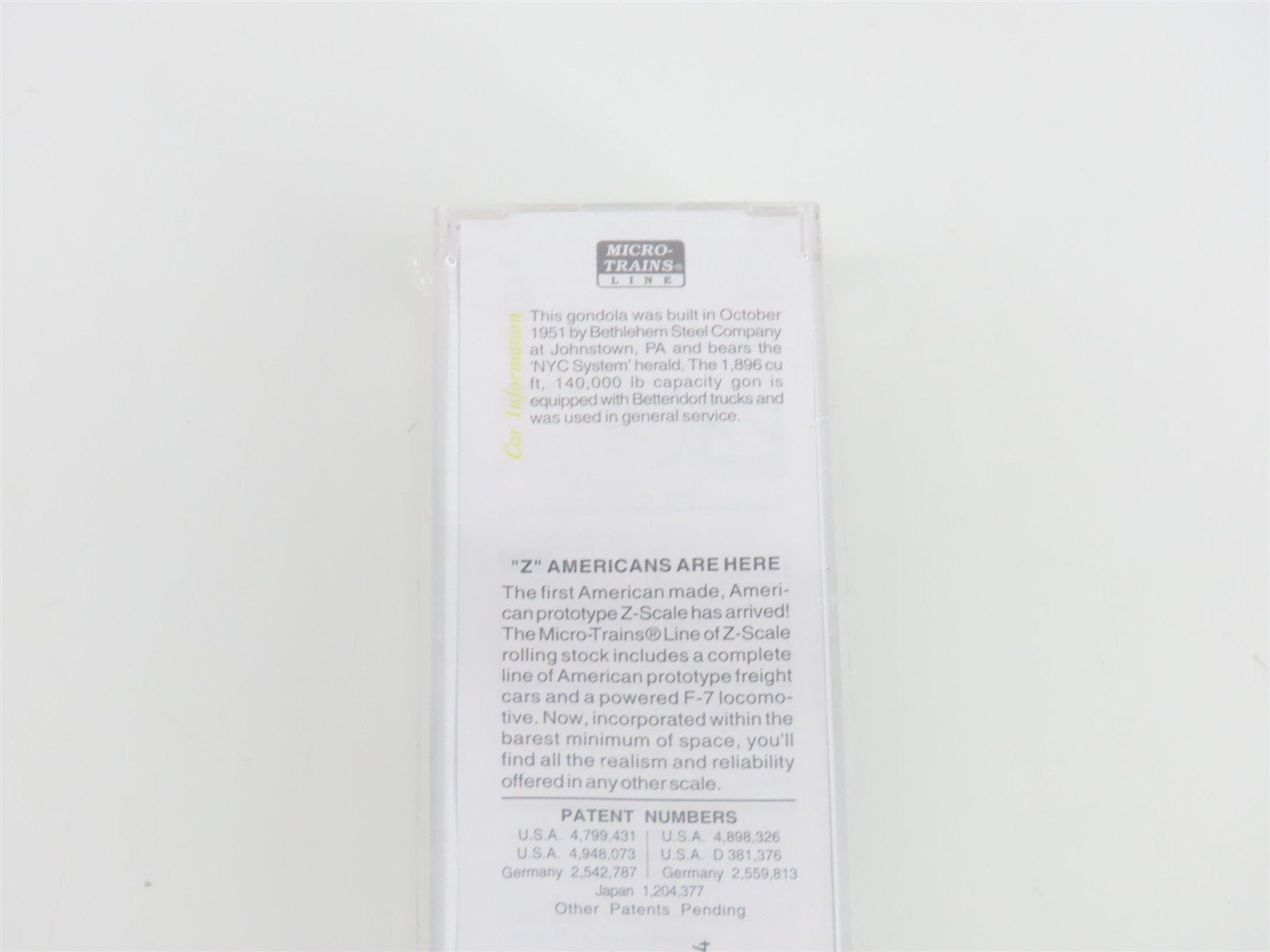 Z Scale Micro-Trains MTL 13102 NYC New York Central 50' Gondola #715106 - SEALED