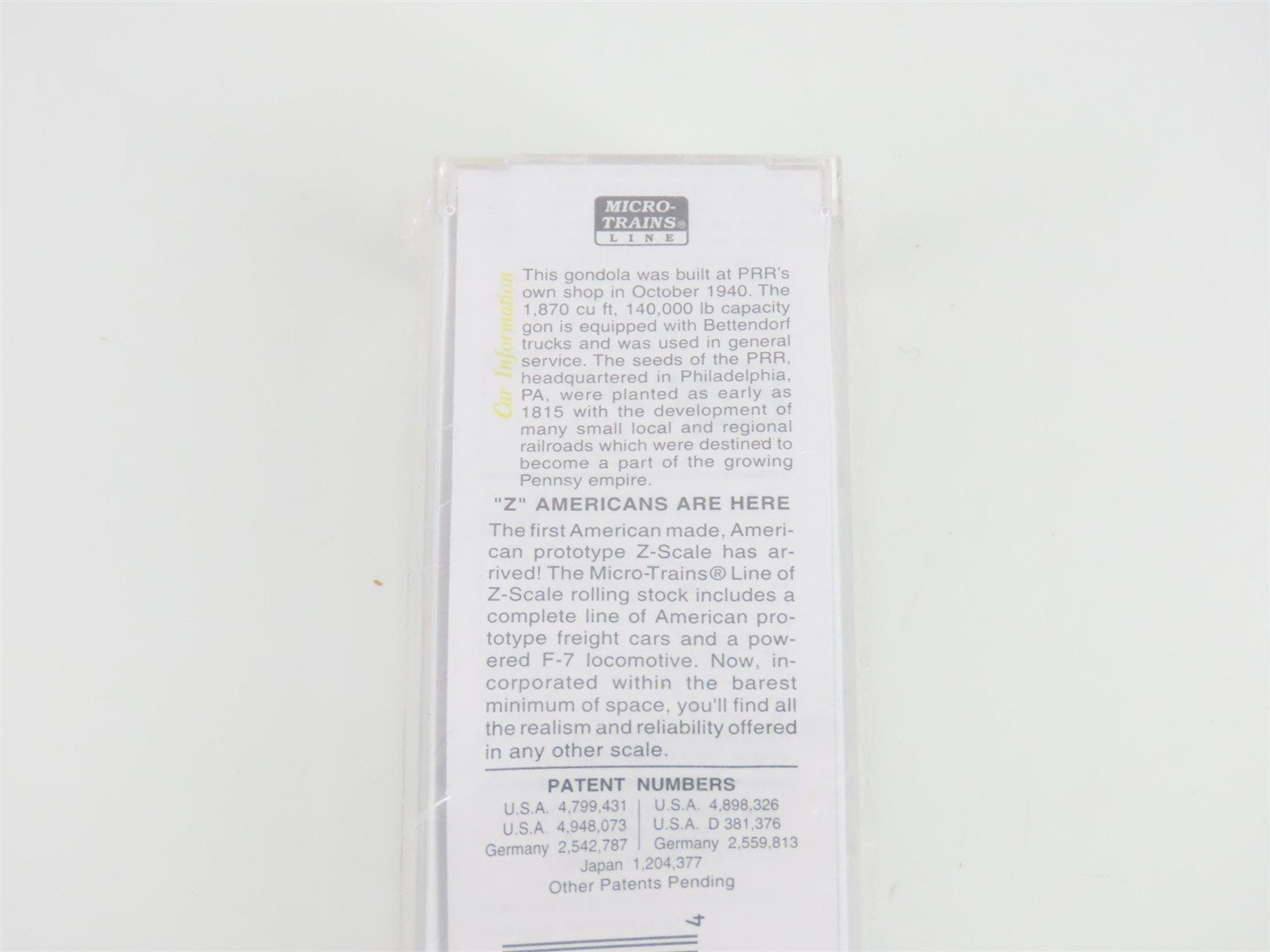 Z Scale Micro-Trains MTL 13101-2 PRR Pennsylvania 50' Gondola #342610 - SEALED