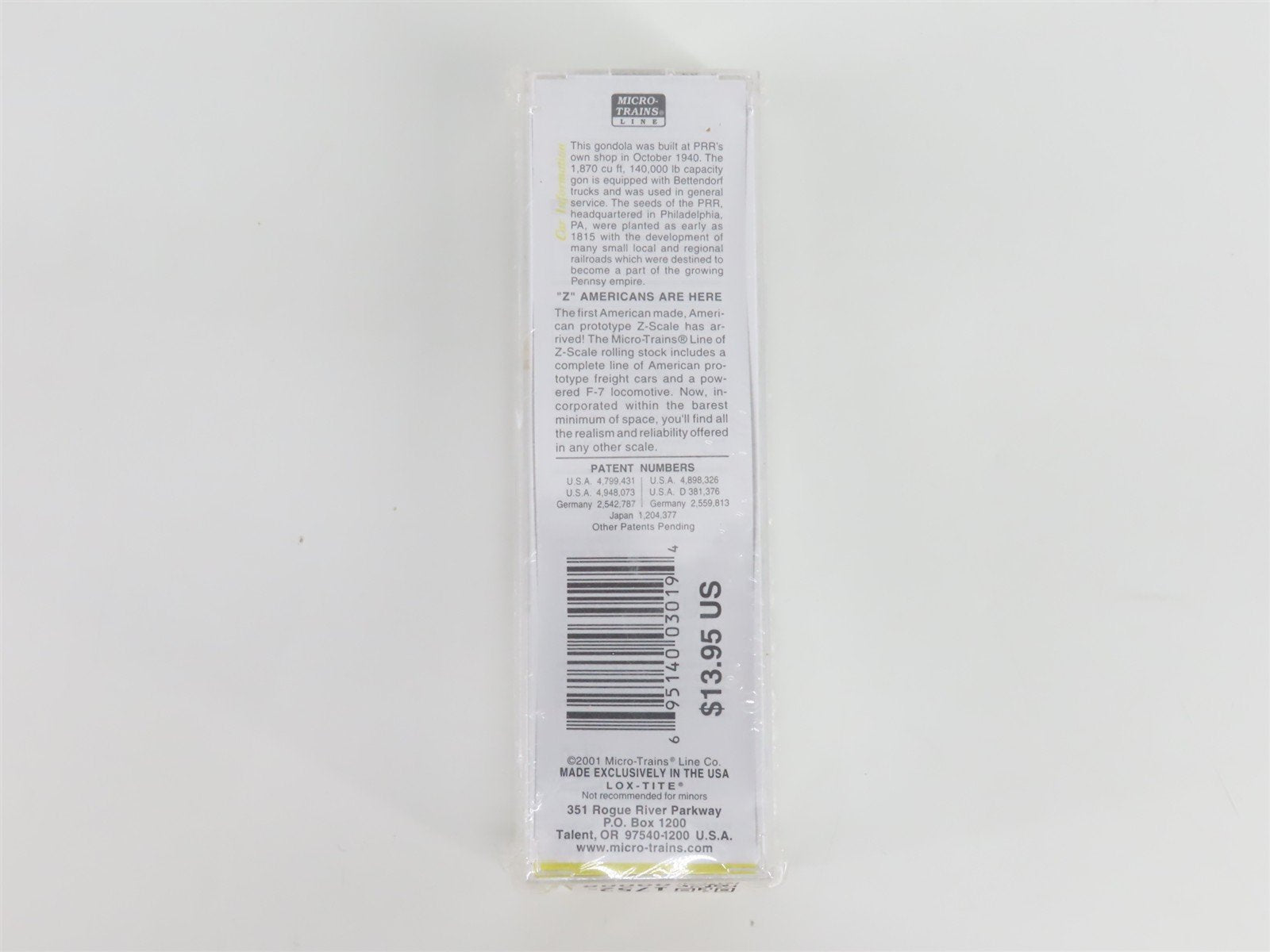 Z Scale Micro-Trains MTL 13101-2 PRR Pennsylvania 50' Gondola #342610 - SEALED