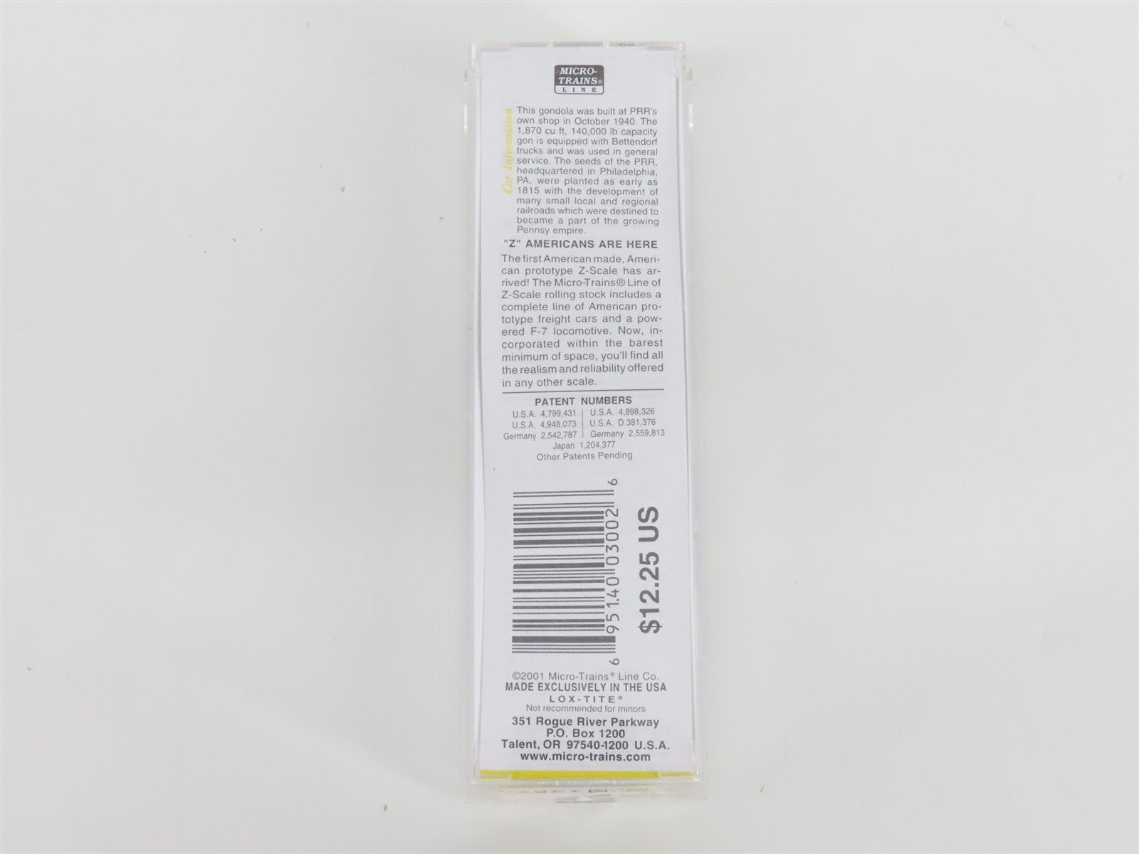 Z Scale Micro-Trains MTL 13101 PRR Pennsylvania 50' Gondola #342610