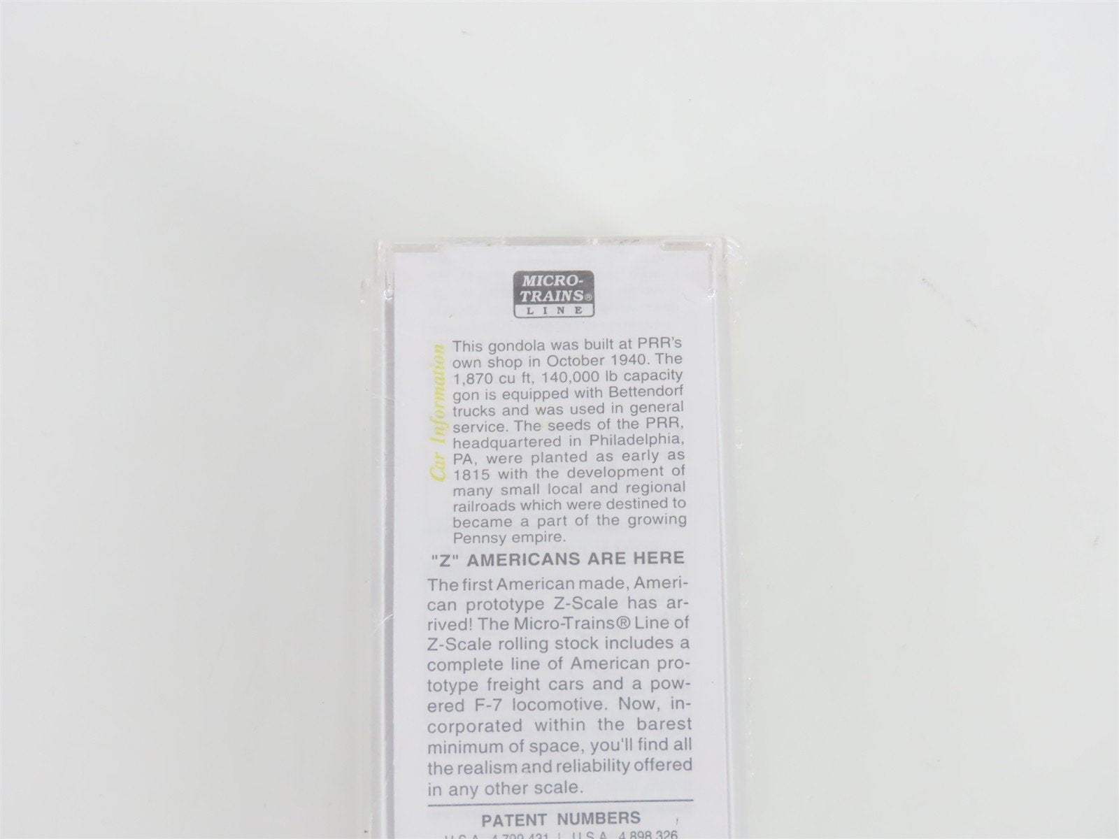 Z Scale Micro-Trains MTL 13101 PRR Pennsylvania 50' Gondola #342610 - SEALED