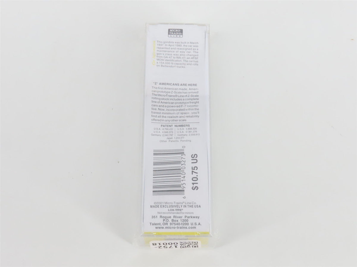 Z Scale Micro-Trains MTL 13104 ATSF Santa Fe 50&#39; Gondola #208522 MW - SEALED