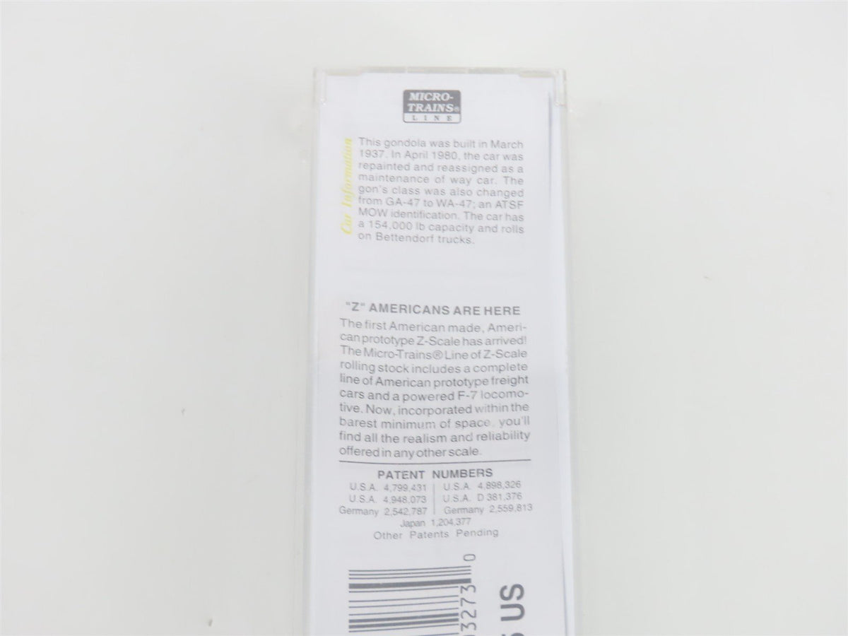 Z Scale Micro-Trains MTL 13104 ATSF Santa Fe 50&#39; Gondola #208522 MW - SEALED