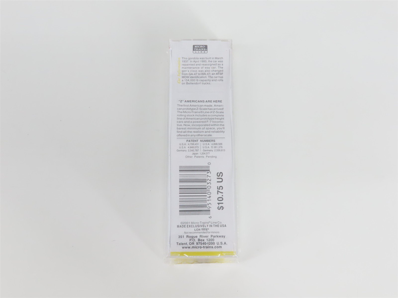 Z Scale Micro-Trains MTL 13104 ATSF Santa Fe 50' Gondola #208522 MW - SEALED