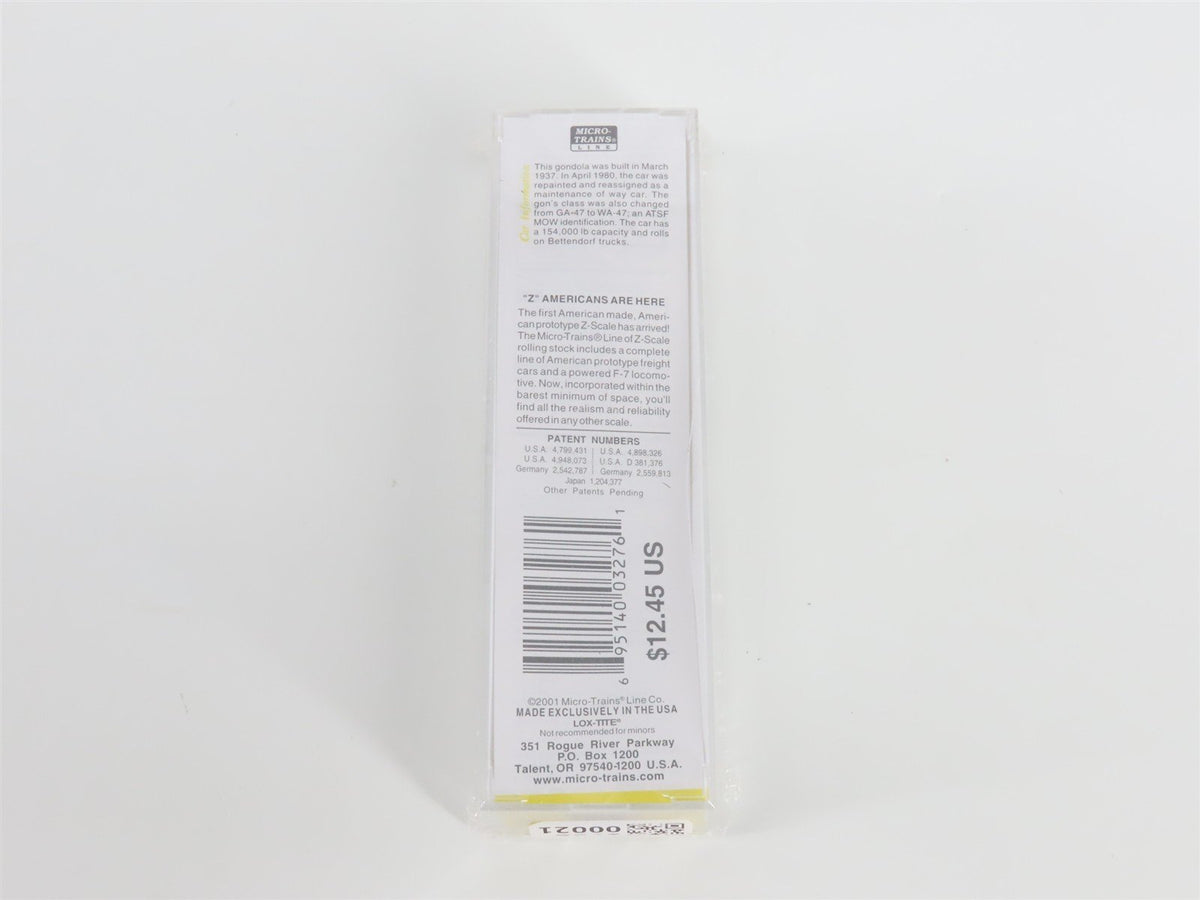 Z Scale Micro-Trains MTL 13104-2 ATSF Santa Fe 50&#39; Gondola #208522 MW - SEALED