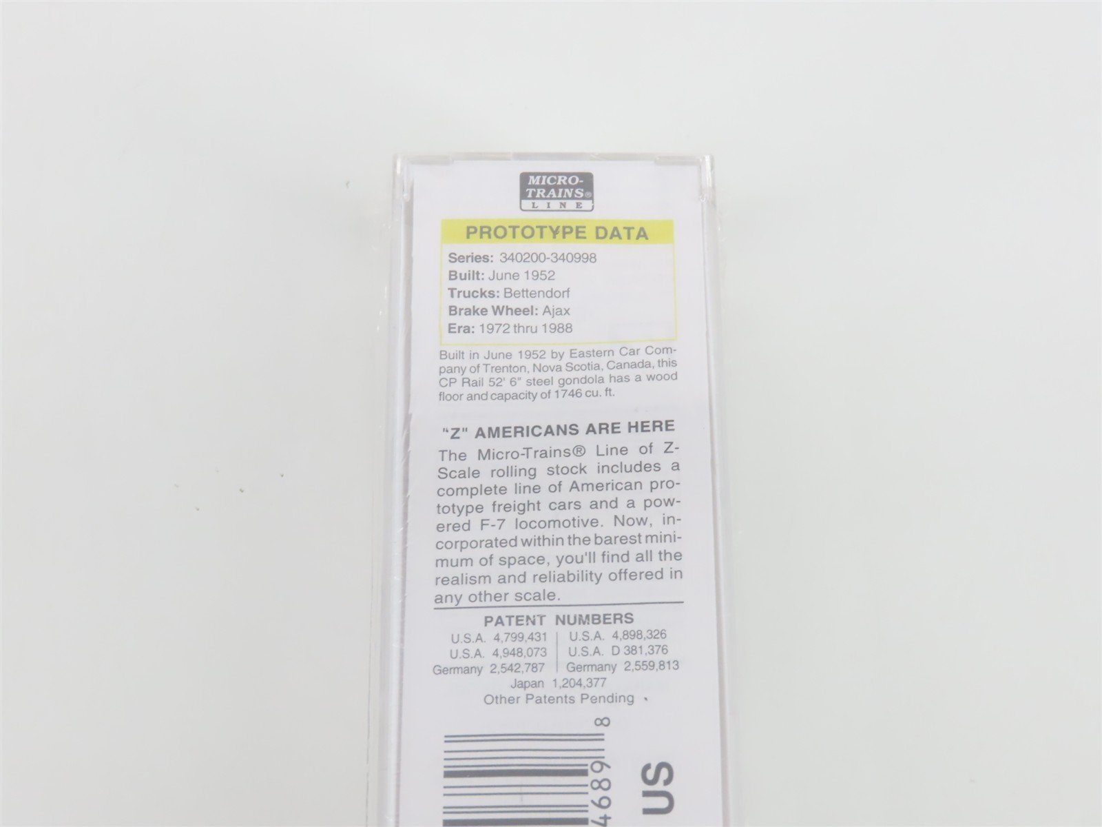 Z Scale Micro-Trains MTL 13108-2 CP Rail 50' Gondola #340222 - SEALED
