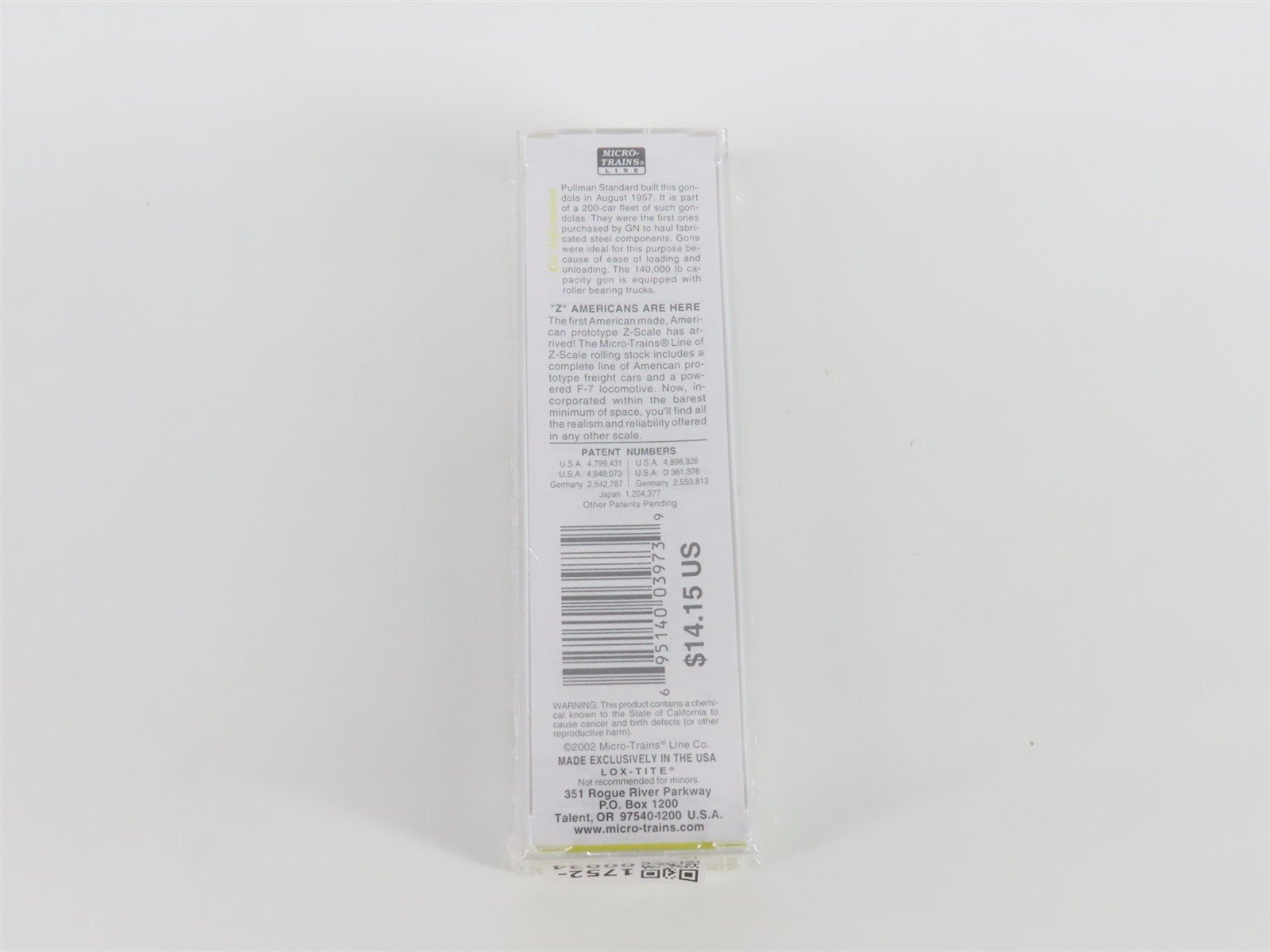 Z Scale Micro-Trains MTL 13106-2 GN Great Northern 50' Gondola #72839 - SEALED
