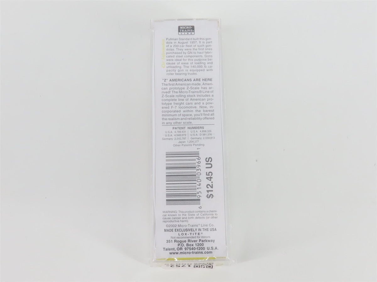 Z Scale Micro-Trains MTL 13106 GN Great Northern 50&#39; Gondola #72839 - SEALED