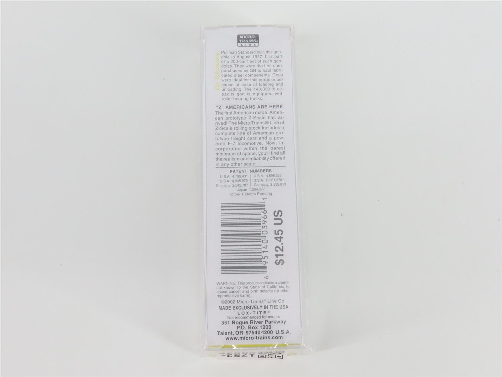 Z Scale Micro-Trains MTL 13106 GN Great Northern 50' Gondola #72839 - SEALED