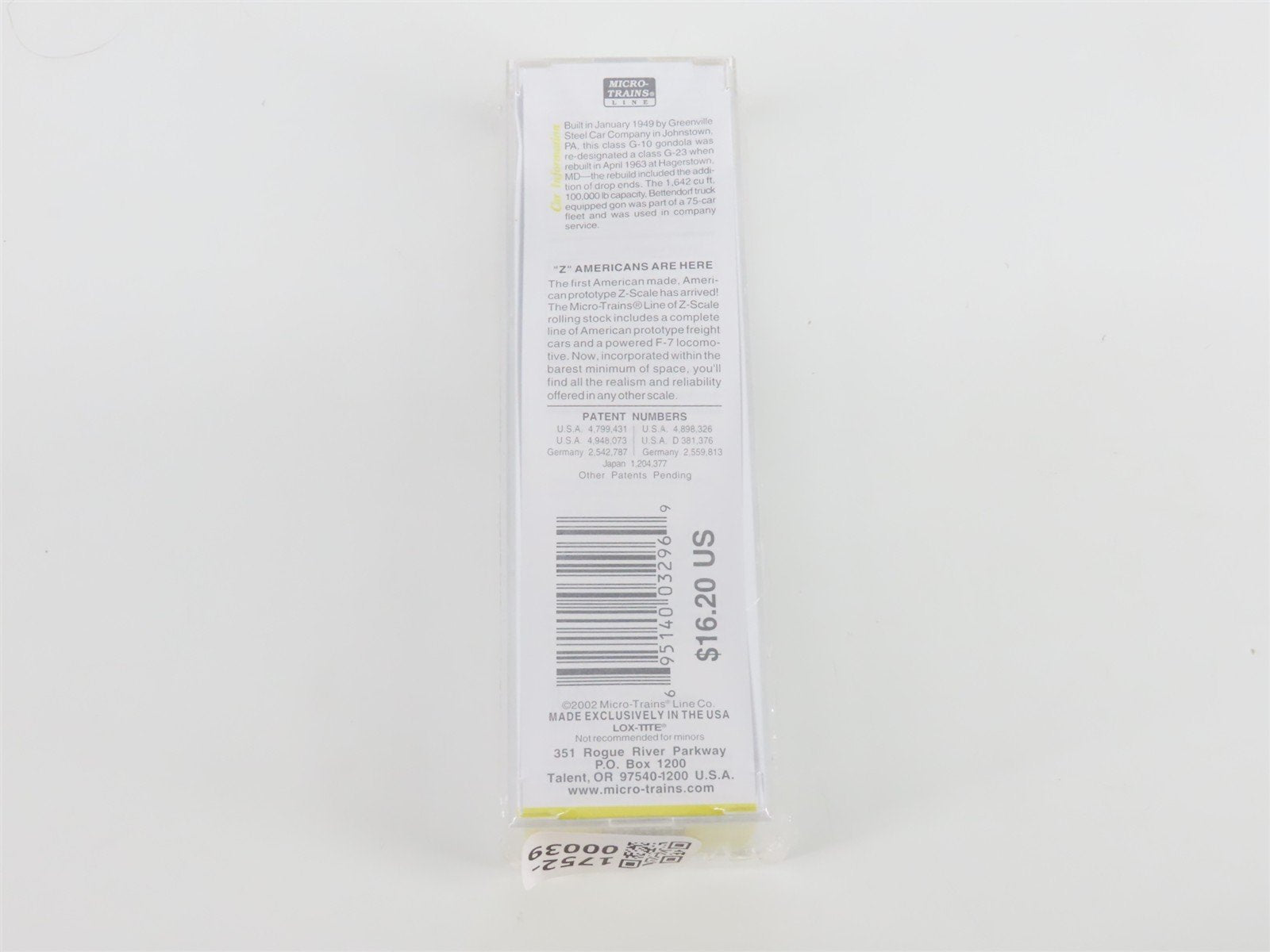 Z Scale Micro-Trains MTL 13201-2 WM Western Maryland 50' Gondola #51302 - SEALED