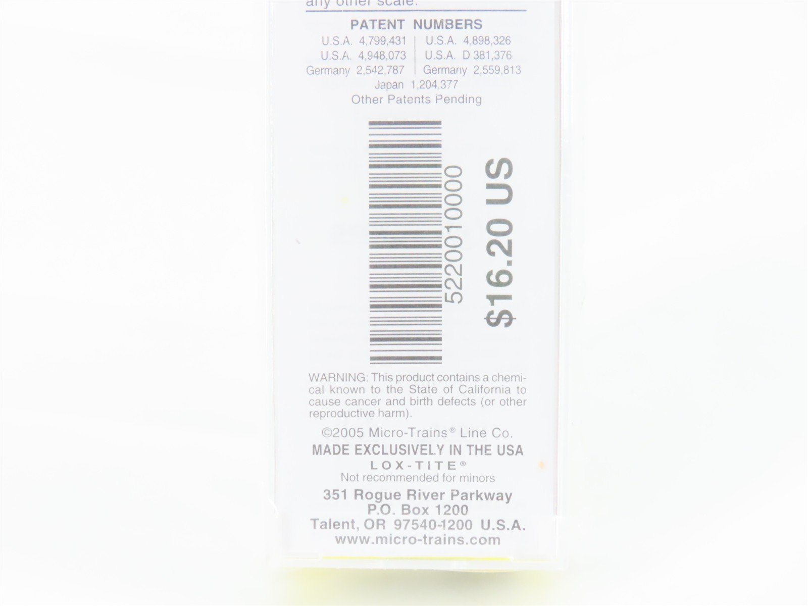 Z Scale Micro-Trains MTL 52200100 D&RGW Rio Grande 