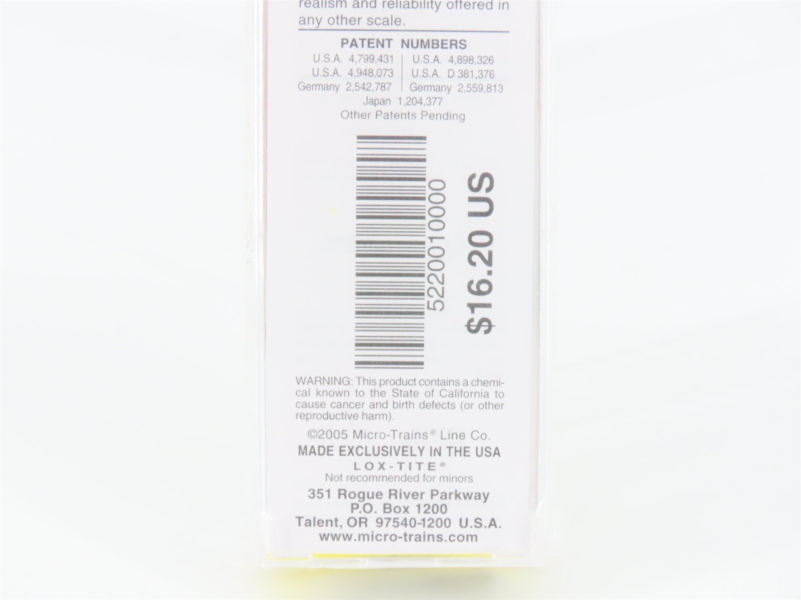 Z Scale Micro-Trains MTL 52200100 D&RGW Rio Grande 