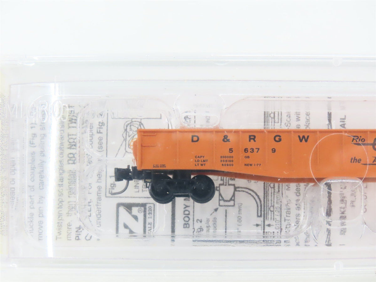 Z Scale Micro-Trains MTL 52200100 D&amp;RGW Rio Grande &quot;Action&quot;50&#39; Gondola #56379