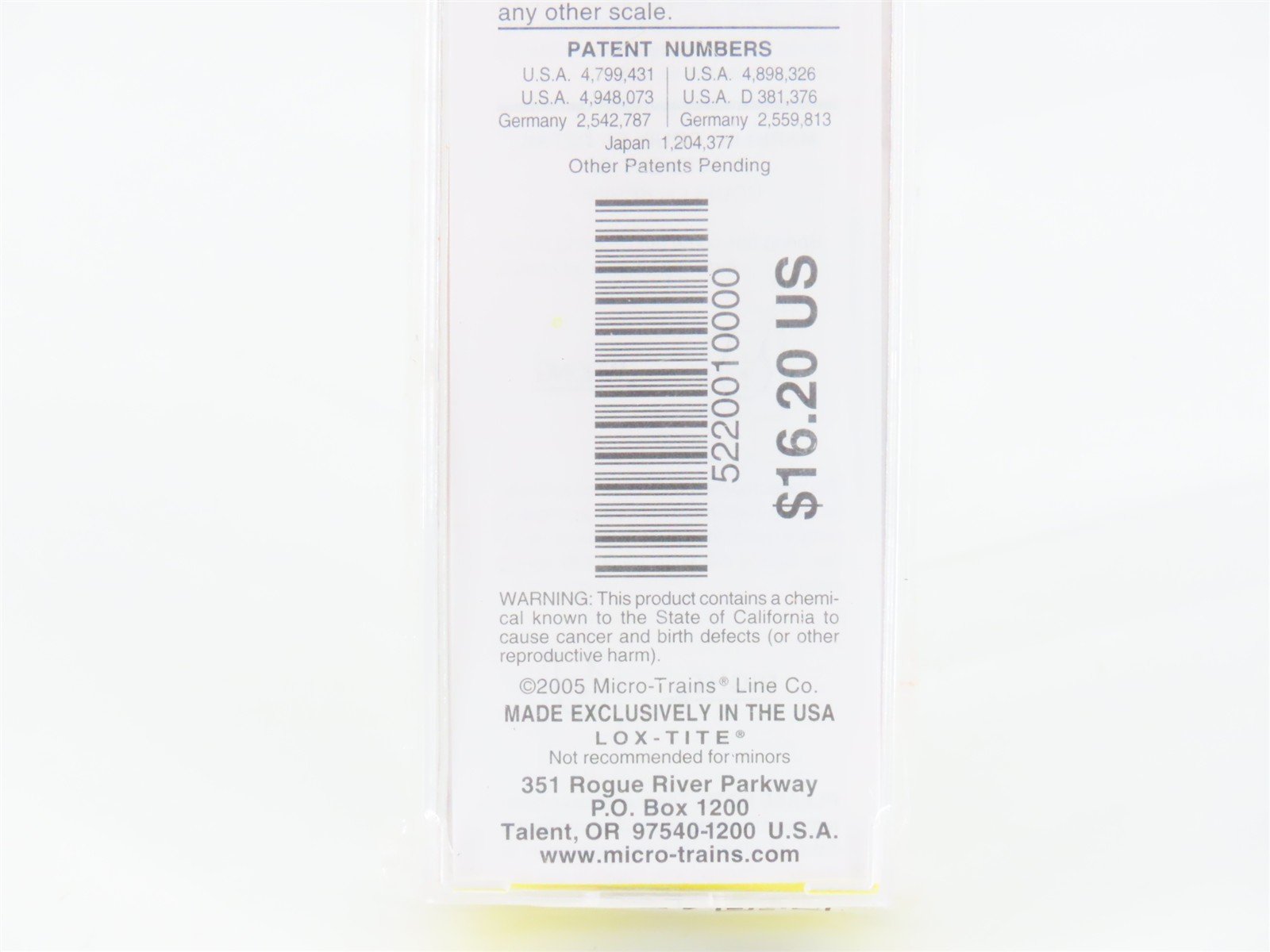 Z Scale Micro-Trains MTL 52200100 D&RGW Rio Grande 