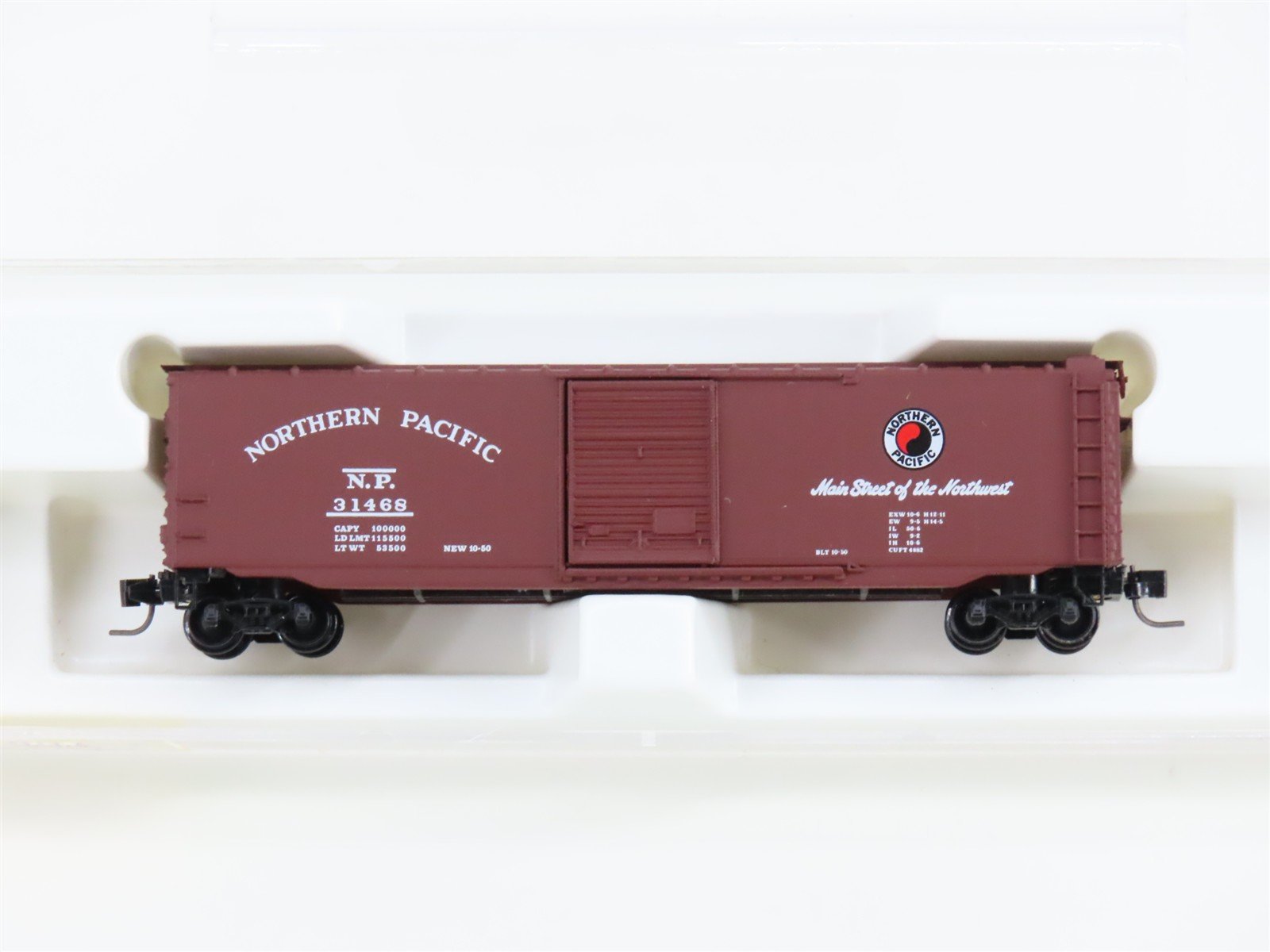 Z Scale Kadee Micro-Trains MTL 13501-2 NP Northern Pacific 50' Box Car #31468